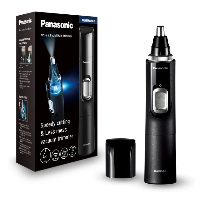 Panasonic ERGN300K503 Brow Trimmer - Wet & Dry Nose Hair Trimmer for Men