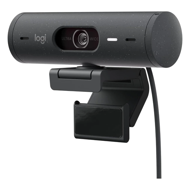 Webcam Logitech Brio 500 HD  Ajuste de luz  Modo de visualizacin  Mics dual