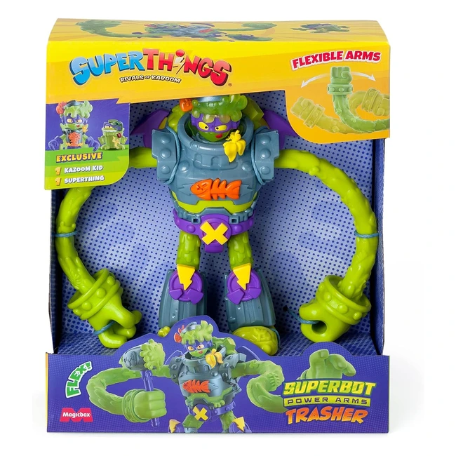 Superthings Rivals of Kaboom - Superbot Trasher, Colore Verde, PSTSP116IN60