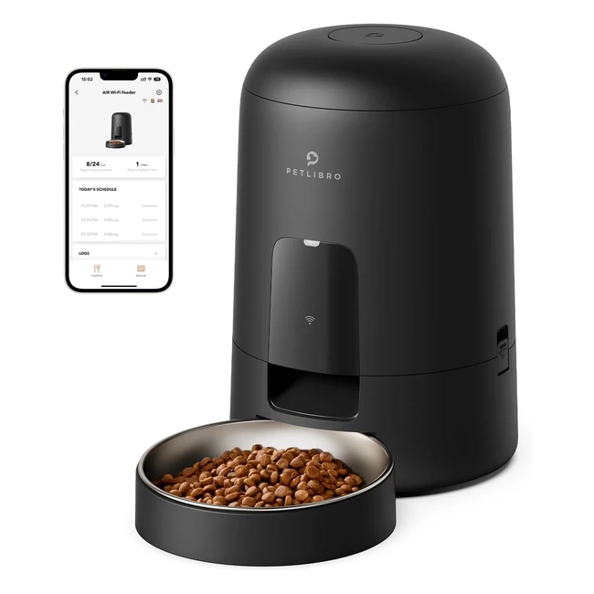 Petlibro Automatic Cat Feeder 24g - App Control 30-Day Battery Life Up to 6 Me