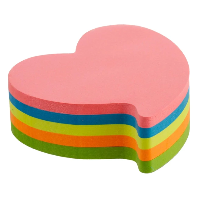 Kores Papiernotes Reposicionable Corazón 70x70mm 250 Hojas - Notas en Forma de Corazón