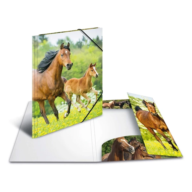 Chemises élastiques animaux chevaux A3 en polypropylène Herma 7145