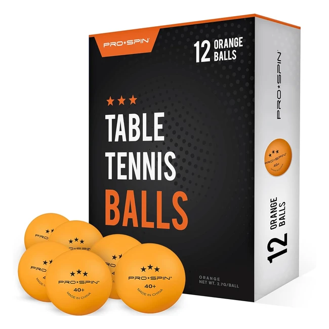 Pro Spin Ping Pong Balls - 3 Star 40 Table Tennis Balls - High Performance ABS Training Balls