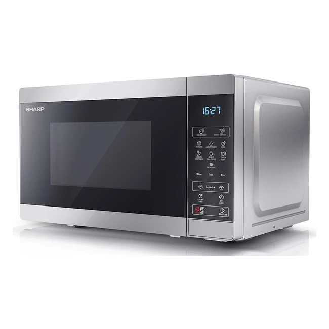 Sharp YCMS02US Compact 20L 800W Digital Microwave - 11 Power Levels, Eco Mode, Defrost Function