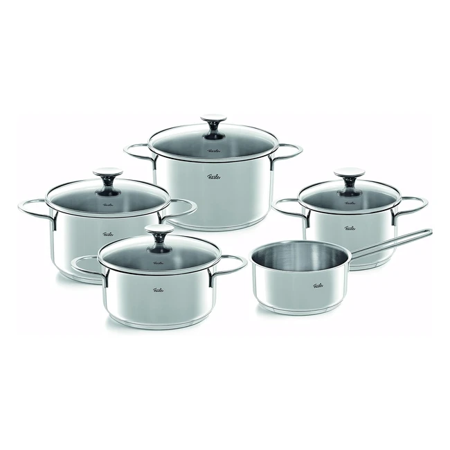 Juego de Ollas Fissler Copenhagen de Acero Inoxidable - 5 Piezas