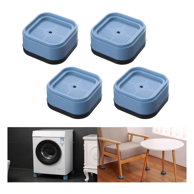 4Pezzi Piedini Antivibrazione per Lavatrice, Asciugatrice, Frigoriferi - Resistenza all'umidità, Lunga Durata