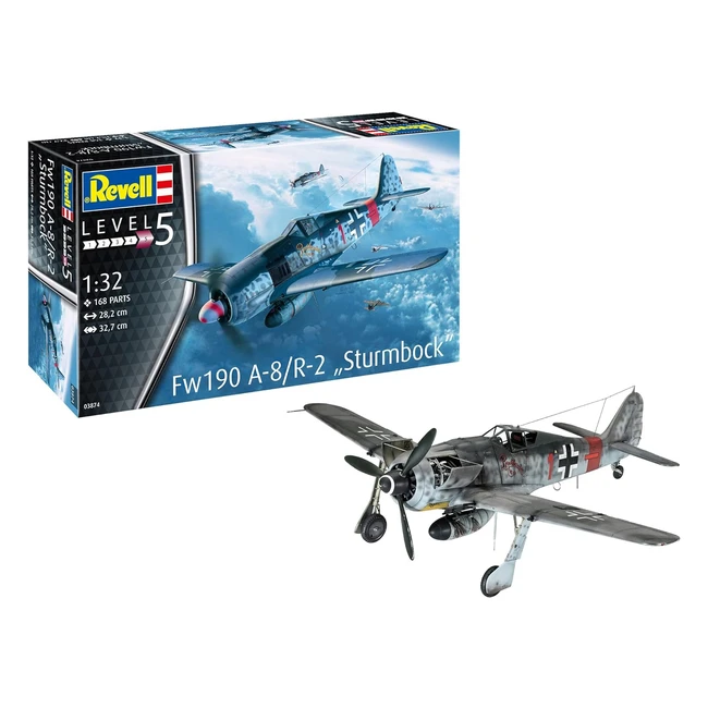 Kit de modelo Revell FW190 A8R2 Sturmbock 1:32 - Multicolor