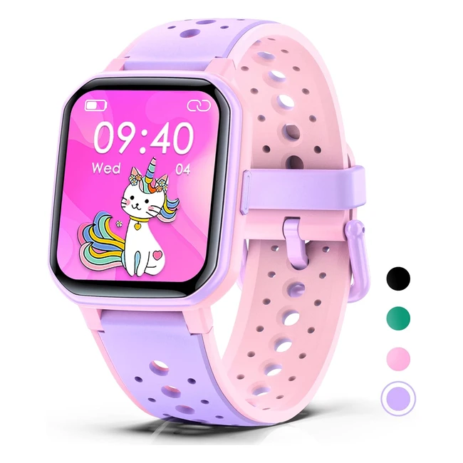Reloj Inteligente Niños Juegos Smartwatch Niñas 14 Impermeable IP68 20 Modos Deportivos Pulsera Actividad Inteligente