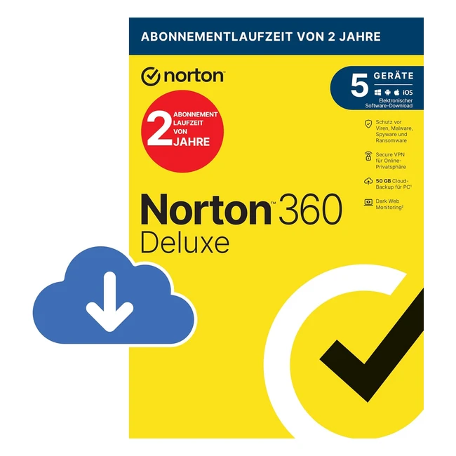 Norton 360 Deluxe 2024 - Schtzen Sie 5 Gerte - 2 Jahre - Aktivierungscode pe