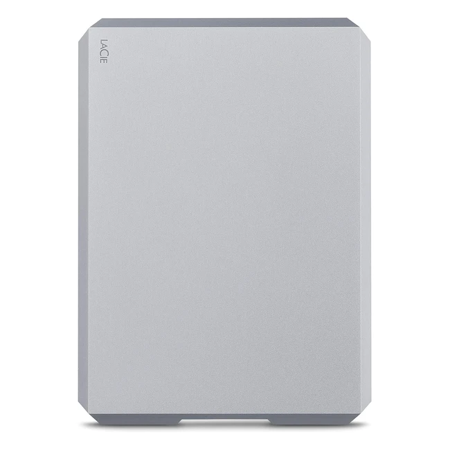 LaCie Mobile Drive 4TB External Hard Drive Space Grey USB-C 2 Year Rescue Services STHG4000402