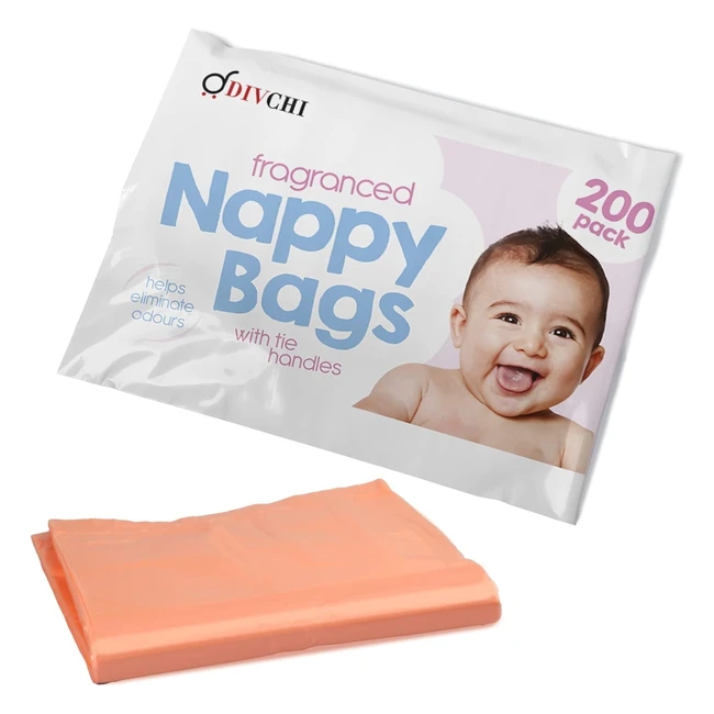 Divchi Baby Disposable Diaper Sacks Bags Dispenser Antibacterial Power Scented Nappy Disposal Bags - 4800 Pack