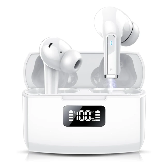 Lekaby kabellose Kopfhörer 2023 Bluetooth In-Ear-Kopfhörer mit ENC-Mikrofon, 37 Stunden HiFi-Stereo, Geräuschunterdrückung, wasserdichte Ohrhörer für Arbeit und Reisen