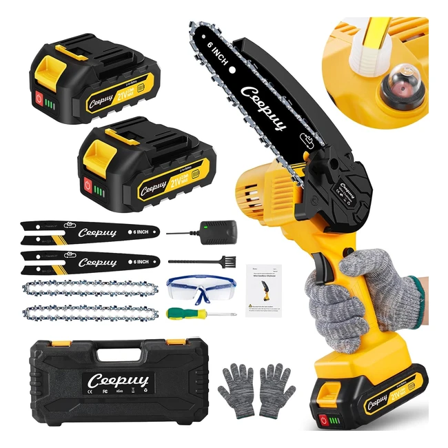 Mini motosierra recargable 15 cm 6 4000mAh - Cepuy