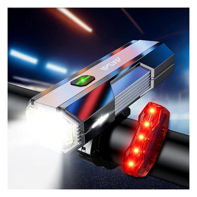Ipsxp 5000 Lumens - Luci Bicicletta LED - 12 Ore Utilizzo - Impermeabile - Power