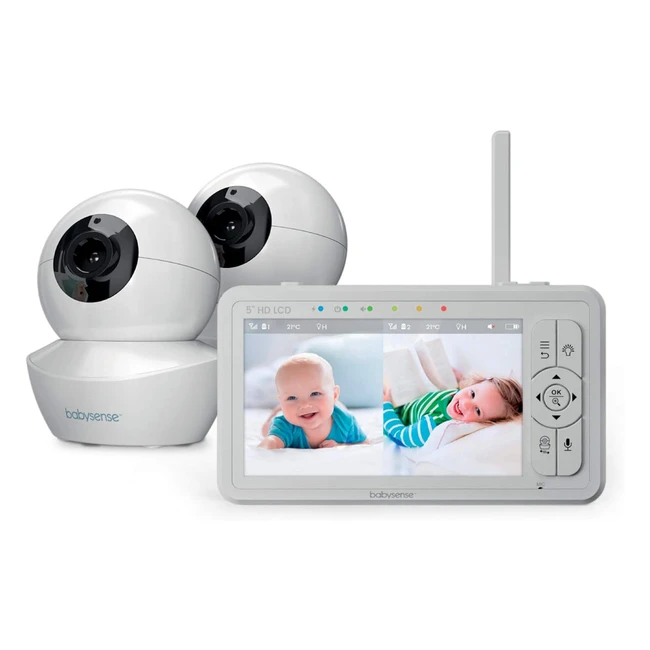 Moniteur vidéo pour bébé Babysense avec écran divisé 5