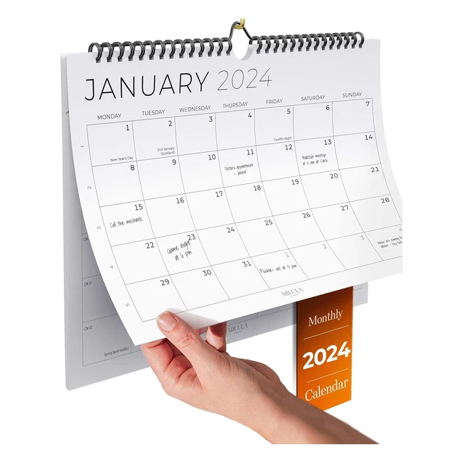 2024 Wall Calendar UK | Month to View | Family Planner | Easy & Efficient Planning