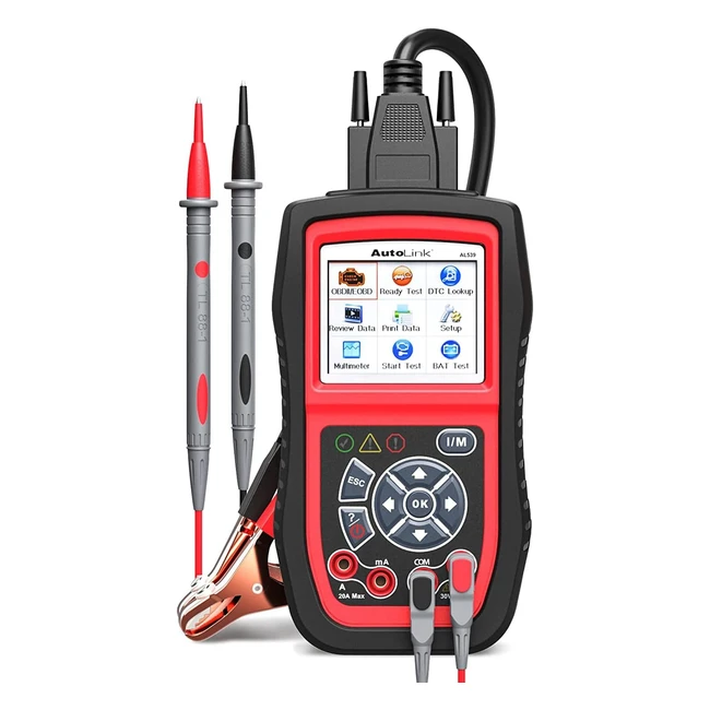 Scanner OBD2 Autel AL539B - Testeur de batterie 3 en 1 - Diagnostic complet et test des systèmes de démarrage et de charge