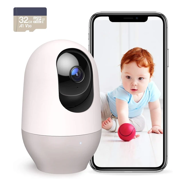Nooie Baby Monitor 1080p Smart WiFi Monitor - Motion Tracking Night Vision 2-W