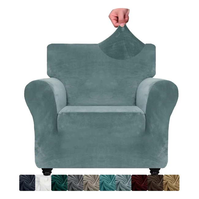 Xineage Velvet Chair Slipcovers  High Stretch  Anti-Slip  Pets Friendly  Fur