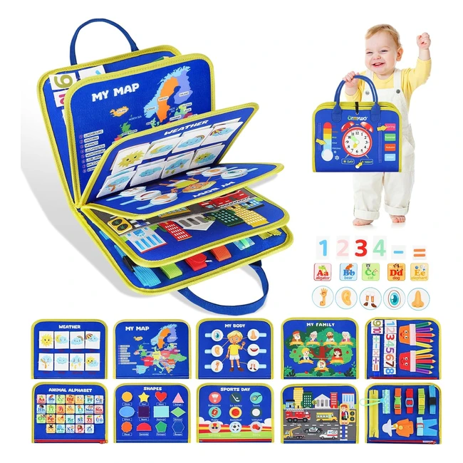 Urmywo Busy Board per Bambini - Giochi Montessori 2-4 anni - Tabellone Attivit