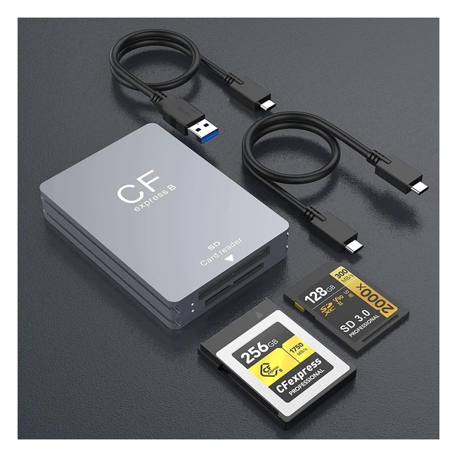 Lector de Tarjetas Rocketek Multi CFexpress Tipo B y SD USB 3.1 Gen 2 10 Gbps