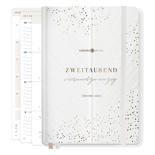 Lebenskompass Kalender 2024 Buchkalender A5 blasser wchentlicher Kalender Tage