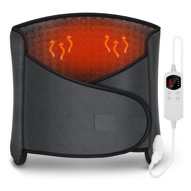 Coussin chauffant électrique Arlierss avec ceintures - 6 niveaux de température - Soulagement des douleurs musculaires