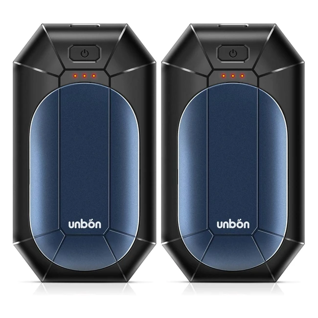 Chauffe main rechargeable unbon lot de 2 - Chaleur instantanée - USB - Pour raynaud, pétanque, chasse, pêche, randonnée