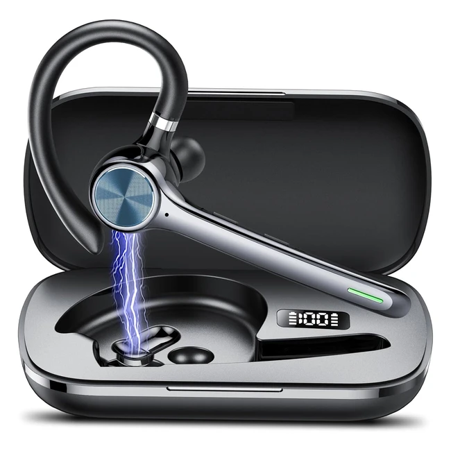 Oreillette Bluetooth Sans Fil V53100 - Qualité Sonore Exceptionnelle - 100h de Veille - Réduction de Bruit - Conduite Affaires Bureau