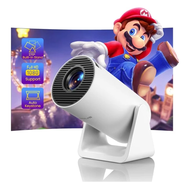 Auto Keystone 270Rotatable Stand Mini Projector 300 ANSI 5G WiFi Bluetooth Outdoor Portable Phone Projector 4K Full HD 1080P Supported