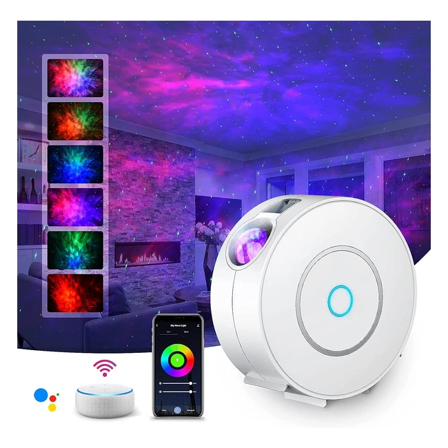 Suppou LED WiFi Sternenhimmel Projektor - Smart Nachtlicht 3D Galaxy Sternenprojektor Lampe