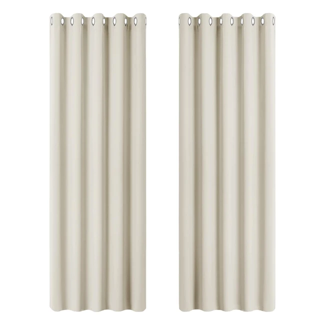 Pony Dance Blackout Curtains - Noise Reducing Drapes for Kids Bedroom - Cream, 66x90 inches