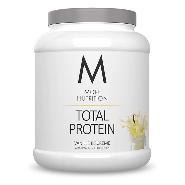 Mehr Nutrition Total Protein Pulver mit Molke und Casein 1500 g Himbeer-Joghurt - Anticraving, Gewichtsmanagement und Muskelaufbau