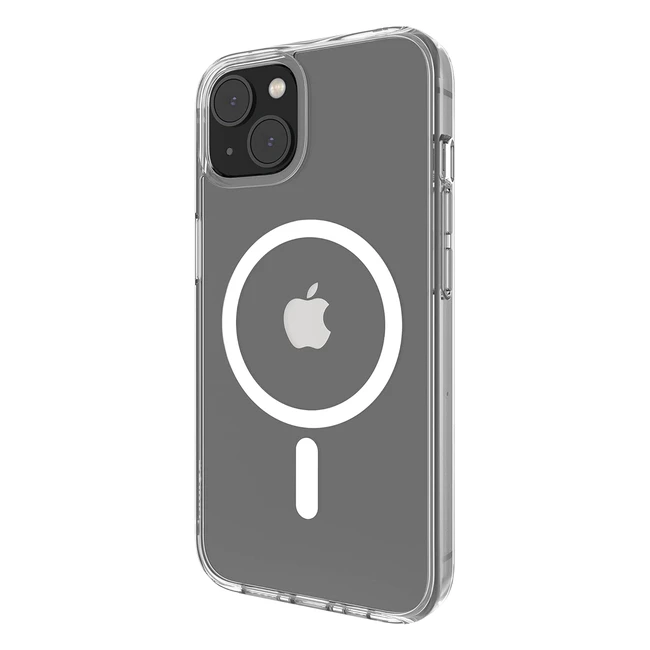 Belkin MagSafe Compatible iPhone 13 Case | Antimicrobial Coating | Builtin Magnets | UV Lightresistant | Raised Edge Bumper | Clear