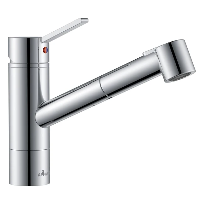 Appaso Kitchen Mixer Tap - Single Handle High Spout 120 Swivel Pull Out Spray