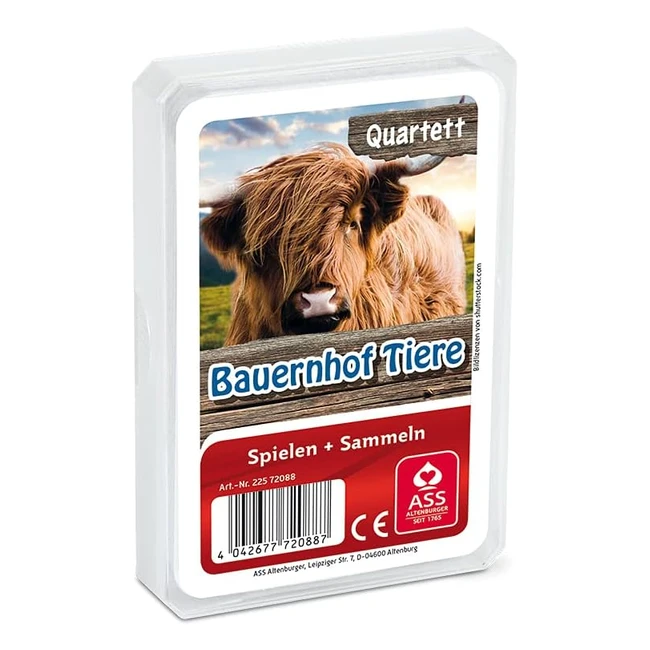 Quartetto Carte Bauernhof Tiere - Importato dalla Germania - Gioco da 6 anni - 