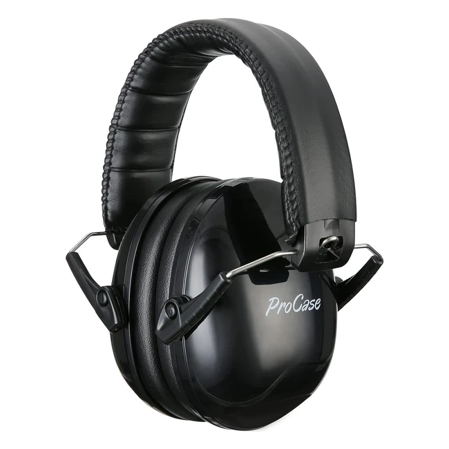 ProCase Orejera Anti Ruido para Niño - Protector Auditivo SNR 27dB - Ajustable - Cancelación de Ruido - Negro