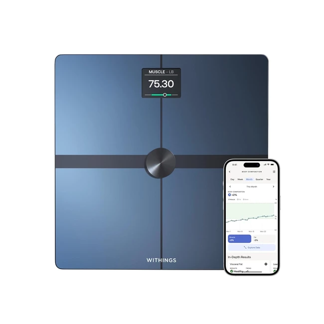 Bilancia Pesapersone Withings Body Smart - Misura Peso, Massa Grassa, Muscolare, Ossa, Acqua - WiFi - Fino a 8 Utenti