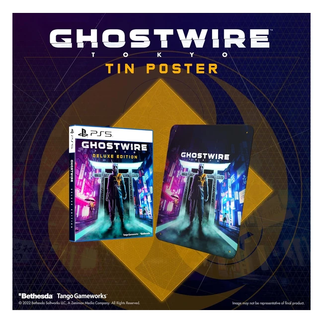 Bethesda Ghostwire Deluxe Edition PS5 | Metal Poster | Exclusive to Amazon UK