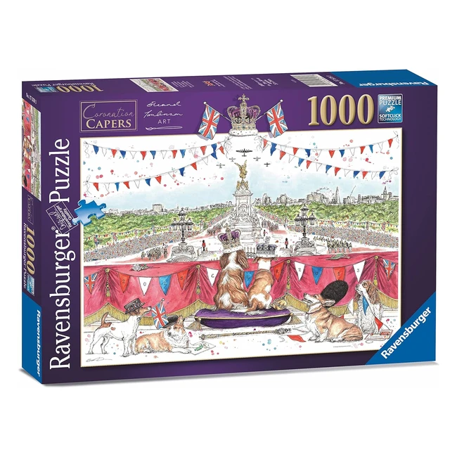 Ravensburger King Charles III 2023 Coronation Capers Jigsaw Puzzle - 1000 Pieces