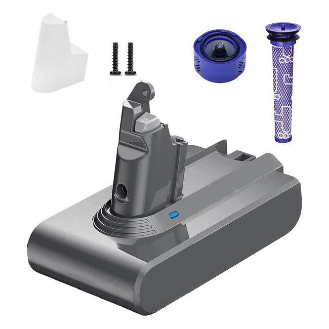 Batterie 2024 mise à niveau 4600mAh pour Dyson V6 DC58 DC62 DC59 DC61 DC72 DC74 - 2 filtres inclus