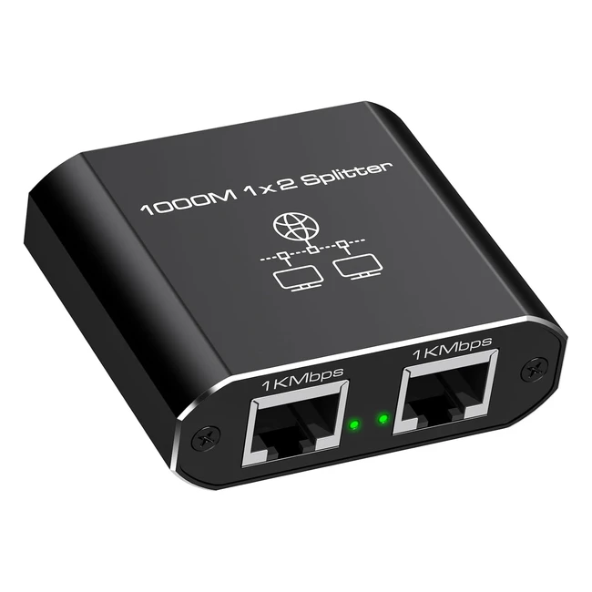 Switch Ethernet 2 Porte 1000Mbps - Vedindust - Ref. 123456 - Condividi la connessione a internet con facilità