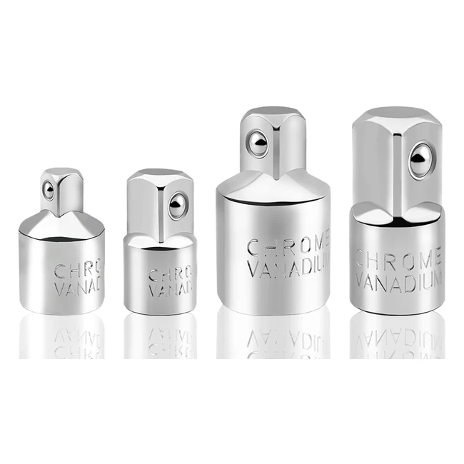 Jeu d'adaptateurs de douilles 4pcs - Résistant à la corrosion, haute dureté, finition miroir