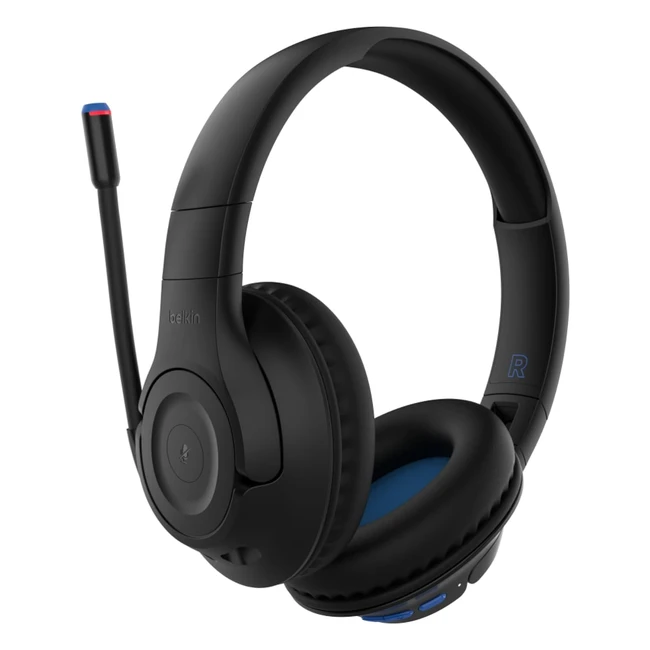 Casque Bluetooth Sans Fil Belkin SoundForm Inspire pour Enfants - Apprentissage en Ligne Voyage - Microphone Intégré - Compatible avec iPhone iPad Galaxy - Réf. 123456