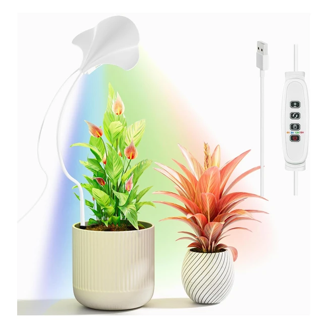 Lampada LED per piante da interno Diivoo - Spettro completo regolabile in altez