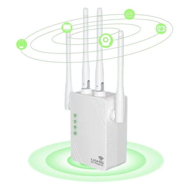 Ripetitore WiFi Wireless 1200Mbps Dualband - Amplicatore WiFi - 24G5GHz - Ante