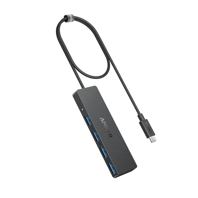 Concentrador USB-C Anker 4 Puertos OTG Ultradelgado 5 Gbps - Cable Extendido 60cm