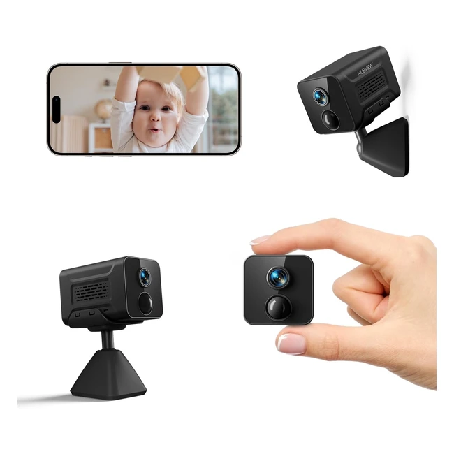 Mubview Mini Camera Surveillance WiFi Intérieur sans Fil 1080p - Stockage SD/Cloud