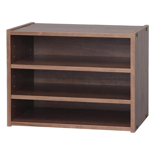 Iris Ohyama Small Storage Unit Bedside Table Nightstand 3 Shelves Adjustable - S