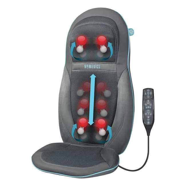 HoMedics Gel Back Massager Massage Chair Pad Seat Cover